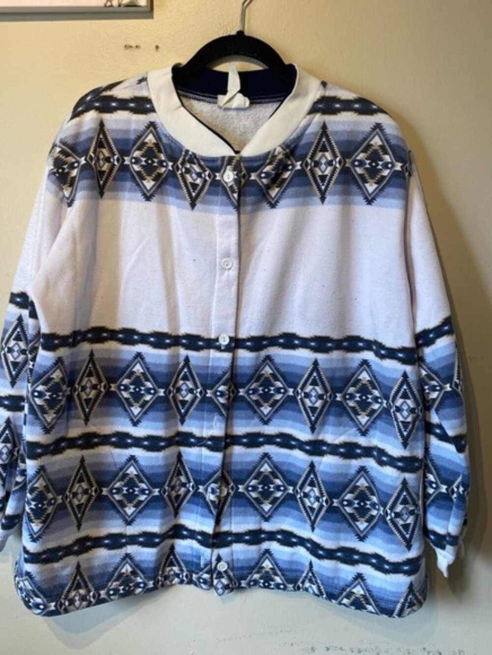 Vintage Aztec made in USA buttoned sweatshirt